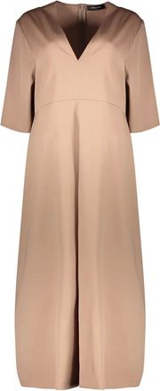 Fabiana Filippi Abito midi in raso - Marrone