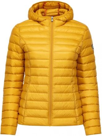 Jott Jott - Gele Gewatteerde Jas met Capuchon - Cloe - Dames - Jassen - Geel - Maat: XS Polyamide