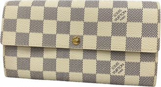 Louis Vuitton White Long Wallet (Bi-Fold) (Pre-Owned)