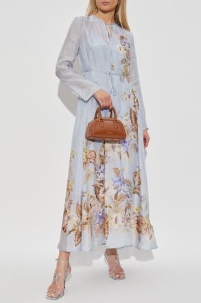 Zimmermann Floral Print Dress, Womens, Light Blue