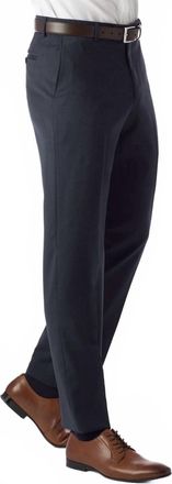 Ballin Theo Slim Super 120S Wool Gabardine Comfort Eze Trouser In Navy Mix