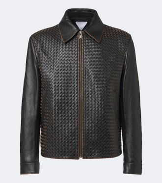 Bottega Veneta Giacca Intrecciato in pelle