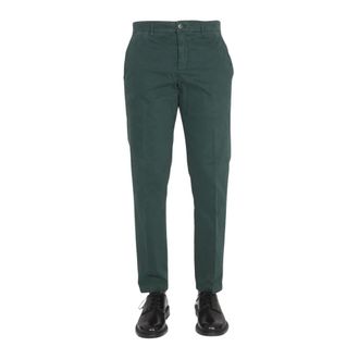 Department Five Department Five - Flat-Front Tailored Chino Broek - Heren - Broeken - Groen - Maat: W31 Katoen