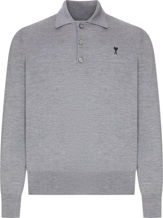 Ami AMI DE COEUR WOOL POLO SHIRT - Ami Paris - Man