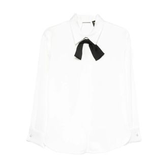 Simona Corsellini Dames, Blouses & Shirts, Wit, Maat: XS