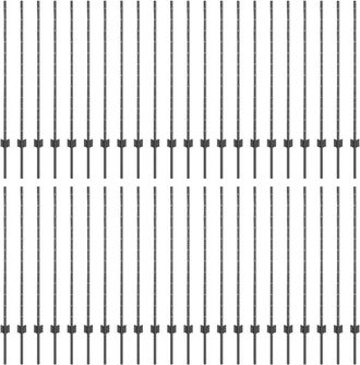 vidaXL Vidaxl - Fence Posts Other 44 pcs Grey Powder-Coated Steel