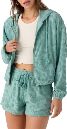 O'Neill Deven French Terry Zip Hoodie in Oil Blue at Nordstrom, Size X-Small