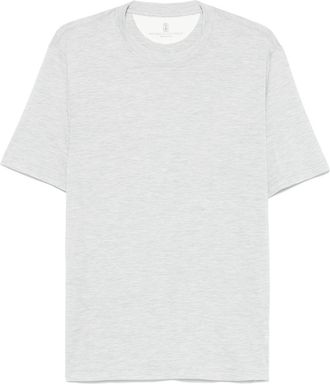 Brunello Cucinelli T-shirt met ronde hals - Grijs