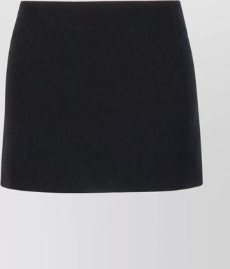 Ann Demeulemeester short pure wool plain skirt