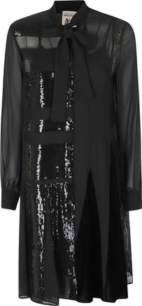 Semicouture Abito Flo - Dames - Shirt Kleedjes - Zwart - S - Kleedjes