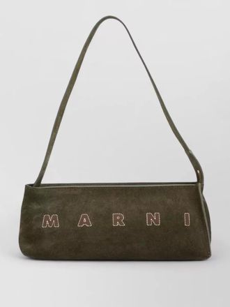 Marni museo hobo shoulder bag suede finish