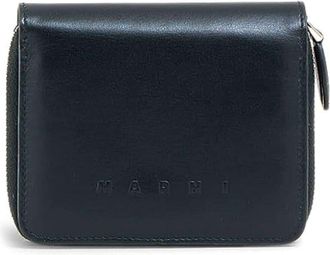 Marni logo-embossed leather wallet - men - Sheepskin/Viscose/Calf Leather - One Size - Black