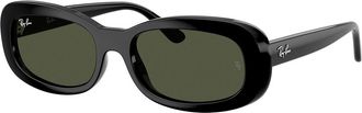 Ray-Ban RB2221F Asian Fit 901/31 Womens Sunglasses Black Size 55