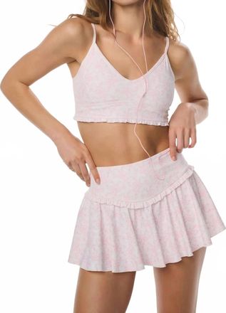 LoveShackFancy Vanina Mini Skort In Chantilly