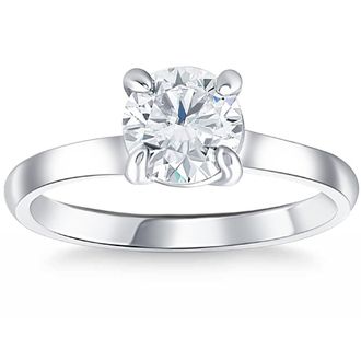 Pompeii3 1 ct Diamond Solitaire Engagement Ring 14k White Gold