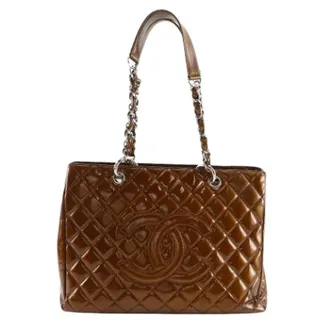 Chanel Pre-owned Grand Shopping Tote Bolso Tote de Charol - Pre-owned - Mujer - Marr&oacute;n - ONE SIZE