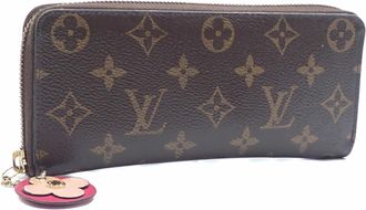 Louis Vuitton Brown Coquelicots Monogram Long Wallet (Bi-Fold) (Pre-Owned)