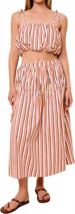 Solid & Striped Ivy Poplin Skirt In Symi Stripe