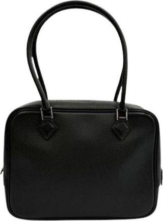 Herm&egrave;s Pre-owned Vintage Handbag - Dames - Vintage Handtas - Zwart - ONE Size - Leer - Vintage