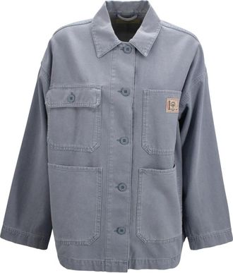 Max Mara Jassen, Dames, Blauw, XS, Katoen, Aligi Jacket