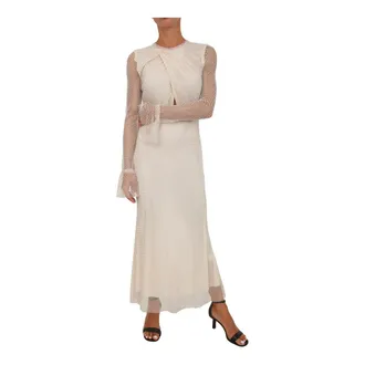 Twentyfourhaitch Dames, Jurken, Beige, Maat: XL Spandex