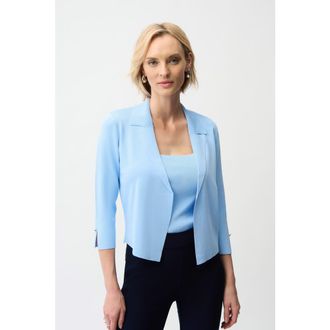 Joseph Ribkoff Viscose Blend Open-Front Cardigan in Sky Blue at Nordstrom, Size X-Large