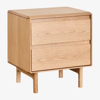 Sklum Mesita De Noche 50x40 Cm En Madera Treveris Sklum
