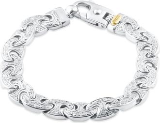 Pompeii3 Mens Designed Link 14k Gold (63gram) or Platinum (118gram) 11mm Bracelet 8.75