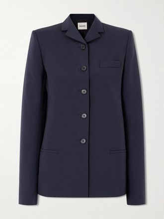 Khaite Blazer In Lana Celton - Blu