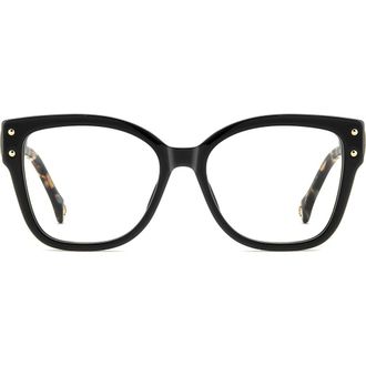 Carolina Herrera 53mm Square Reading Glasses in Black at Nordstrom