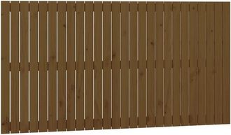 vidaXL Cabecero Cama Pared Madera Maciza Pino Marr&oacute;n Miel 166x3x90 Cm Vidaxl