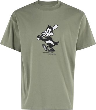 Carhartt Work in Progress T-shirt Home Run - - Tops - Uomo - Verde - L