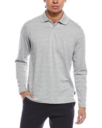 Ted Baker Gray Popcorn Stripe Polo Shirt
