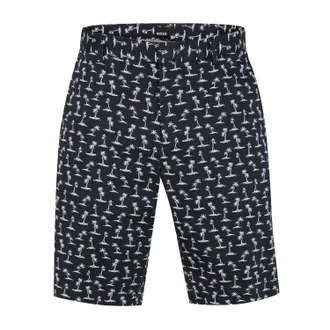 HUGO BOSS Heren Chino Shorts met all-over print (Pastelblauw)
