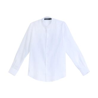 Karl Lagerfeld Camicia Koreana Lino - Heren - Zakelijke Overhemden - Wit - 2XL - Linnen - Overhemden