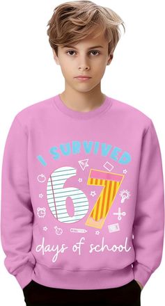 Generic Boys Girls 67 Meme Sweatshirt 6 7 Number for Kids Six Seven Meme Shirt Funny Mean Guy Christmas Sweatshirt 67 Meme Jumper Internet Joke Xmas Gift (Pin