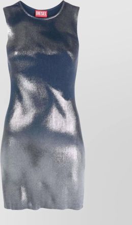 Diesel shimmering metallic sleeveless mini dress