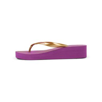Freddy Infradito platform donna con stampa tropicale e loghi