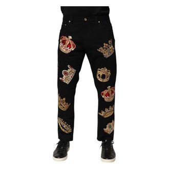 Dolce & Gabbana Heren, Jeans, Zwart, Maat: M Katoen