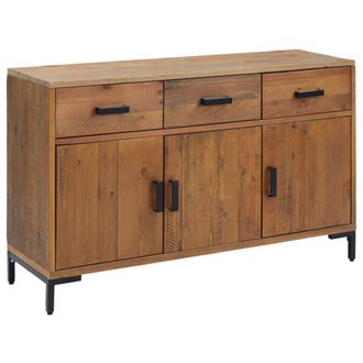vidaXL Credenza Marrone 110x35x70 Cm In Legno Massello Di Pino - Vidaxl
