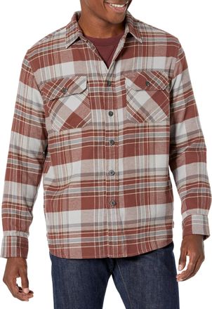 Pendleton Pendleton Mens Burnside Flannel Shirt - Rust Coffee Plaid