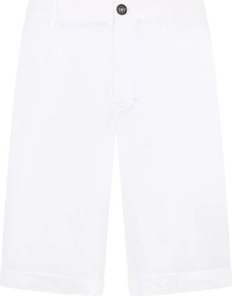 Moorer Alicudi Bermuda Shorts - Heren - Korte Broeken - Wit - S - Katoen - Korte Broeken