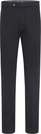 Meyer Broeken, Heren, Blauw, W42 L30, Katoen, Slim Fit Katoen Chino Bonn