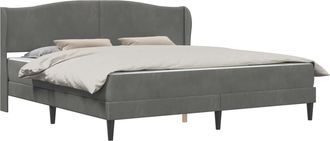 vidaXL Estructura De Cama Gris Oscuro 180 X 200 Cm Terciopelo Vidaxl