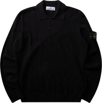 Stone Island Maglia RWS Knit - Heren - Polos - Zwart - S - Wol - Tops