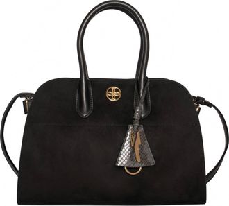 Like Dreams Womens Aurora Suede Tassel Top Handle Bag In Black