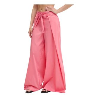 Liu Jo Broeken, Dames, Roze, S, Katoen, Wijde broek