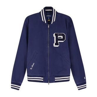 Polo Ralph Lauren Bomber Jackets, male, Blue, Size: 2XL Bomber Jacket