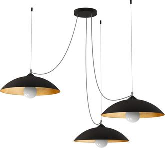 Lumicom Dream L&aacute;mpara De Techo Negro Hoja 3 Luces