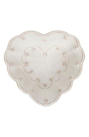Juliska Berry & Thread Ceramic Heart Bowl in Whitewash at Nordstrom